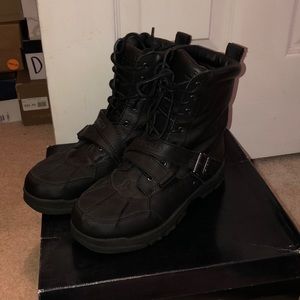 Polo by Ralph Lauren black combat boots